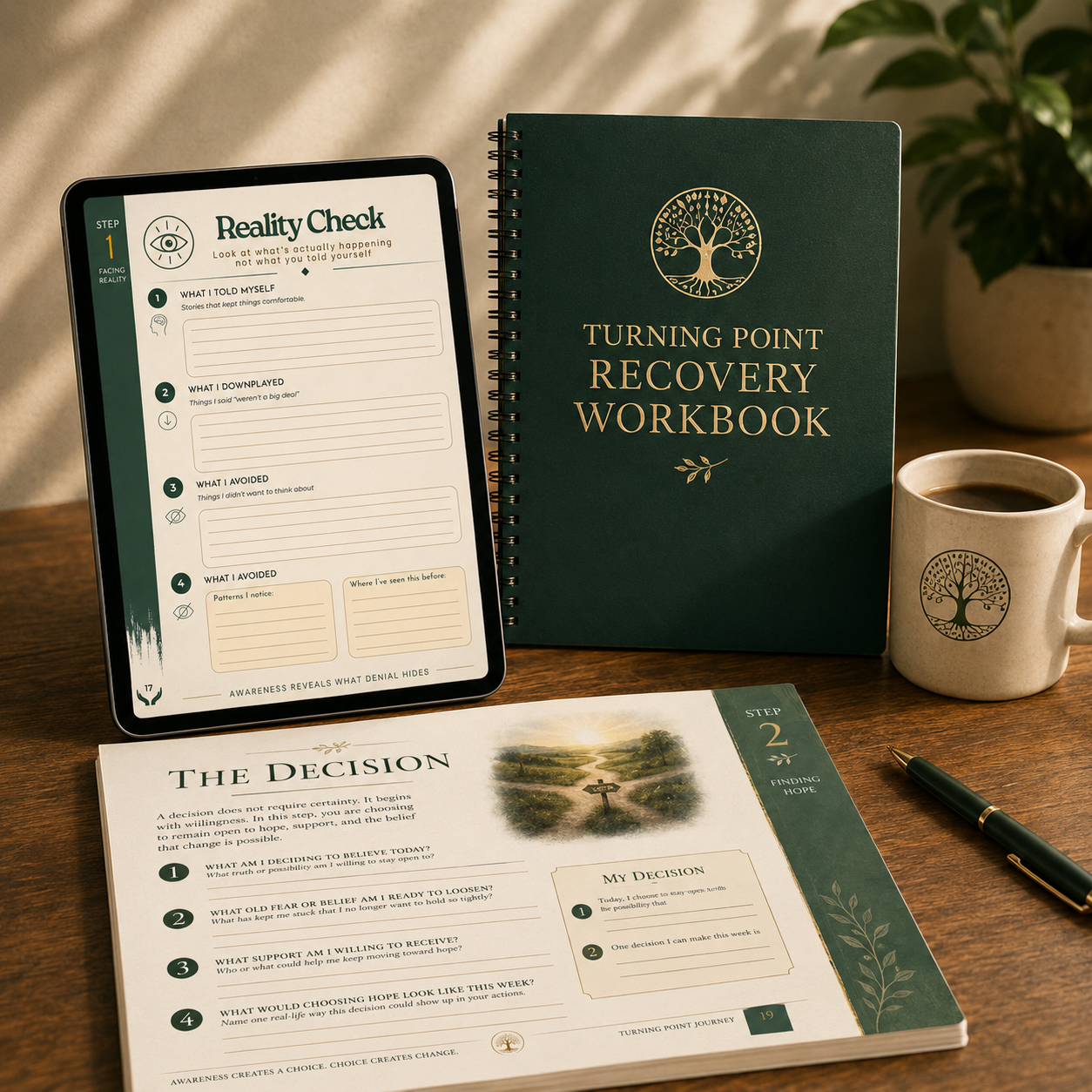 The Turning Point Recovery Workbook lifestyle view
